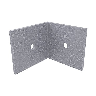 Cobra hoekbeslag 28x35x35 mm voor 30x50mm alu per 20 Stuks in set, incl schroef torx 4x20 (1032)