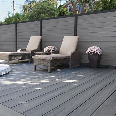 WPC Premium fence board Dark Grey 21x160mm (wb 150mm) L-178cm