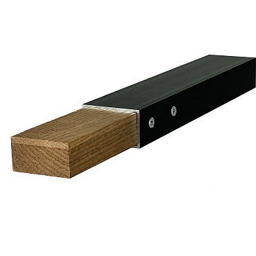 Verbinder hout 26x46mm. lengte 20cm voor alu 30x50mm + 2 schroeven