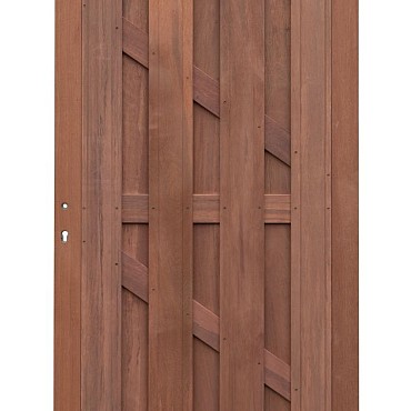 Keruing charmant poort 20 met slot 100x180cm incl. aanslaglat Premium FCQ