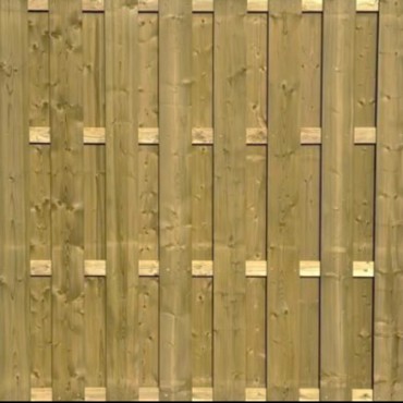 Waxed wood 15-planks Jumboscherm 180x180cm horizontaal/vertikaal