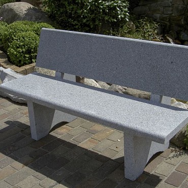 Granieten Bank Basic met Rugleuning