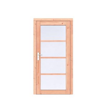 Douglas Volglas enkele deur Prestige 108x209 cm, rechtsdraaiend, scharnieren, RVS beslag, onbehandeld.