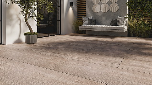 Keramische tegel Woodlook Ronco Light 40x120x3 cm