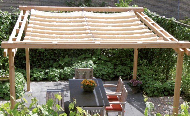 Douglas wandpakket t.b.v. dubbelzijdige wand Comfort/DHZ 278,5x224 cm, kleurloos geïmpregneerd.