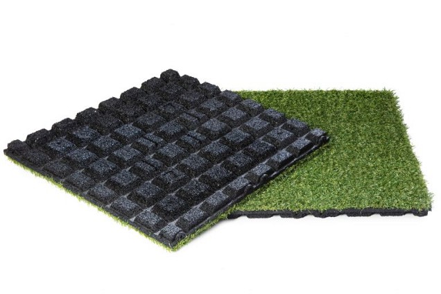 Aslon kunstgrastegels 50x50x3cm met pennen (4 pennen)