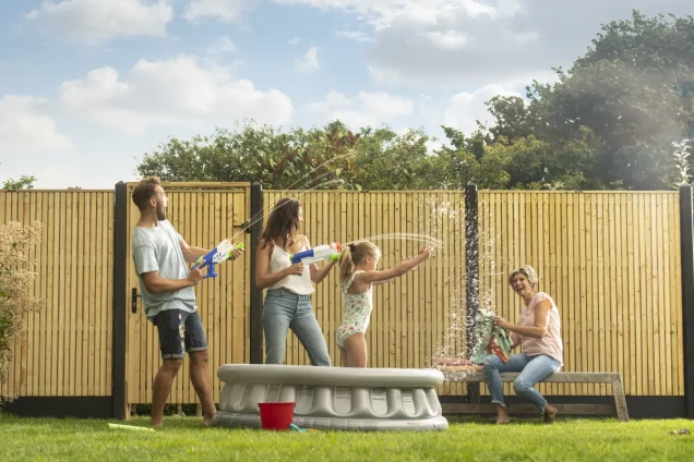 Tuinscherm Verticaal Elan 180 Excellent, 180 x 180 cm, groen geïmpregneerd.