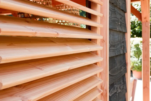 Shutterscherm douglas, 89 x 224 cm, onbehandeld.