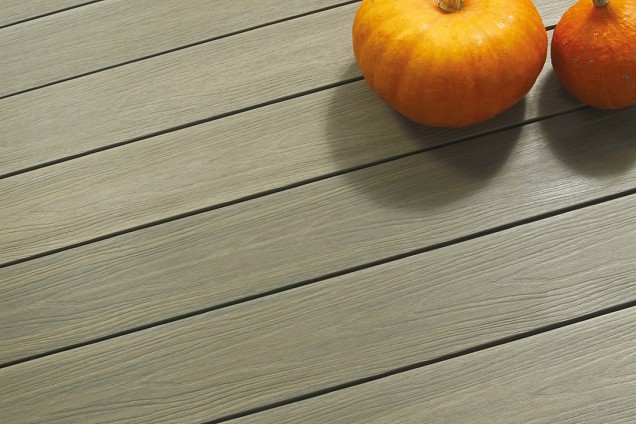 WPC 23x210x4000 mm Fiberdeck Premium massief Light Grey