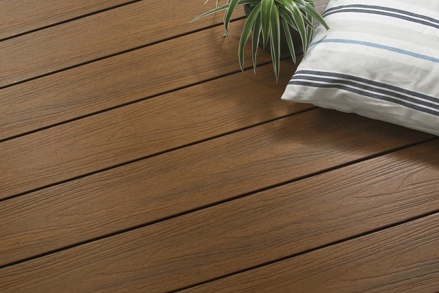 WPC 23x138x5000 mm Fiberdeck Premium massief Teak
