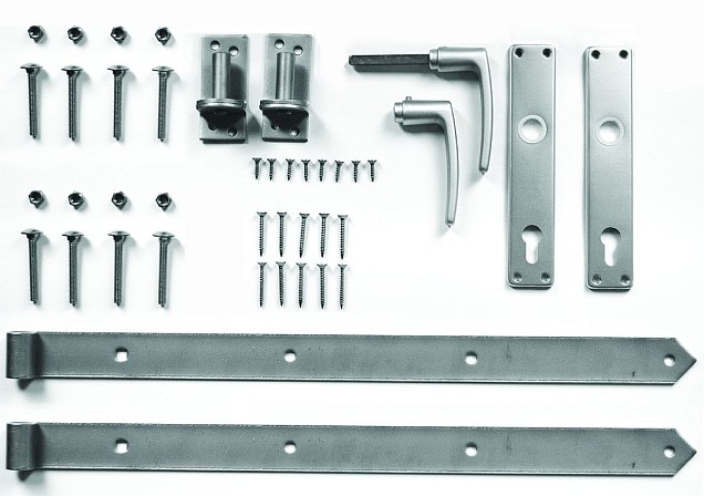 Poortbeslag 06 rvs A2 voor massieve+rechte poorten