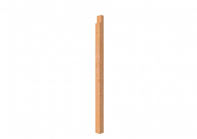 Extra staander Buitenverblijf Comfort,  12x12 cm geschaafd, kleurloos geimpregneerd