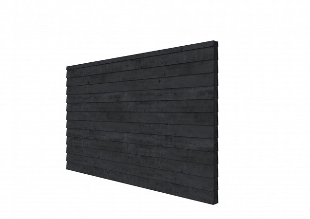 Douglas wandpakket t.b.v. dubbelzijdige wand Comfort/DHZ 246,5x224 cm, zwart geïmpregneerd.