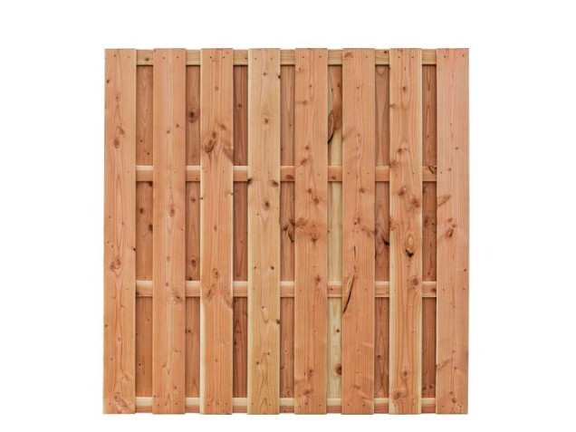 Douglas blank 17-planks Jumboscherm 180x180cm 16x140mm  met 4 tussenlatten