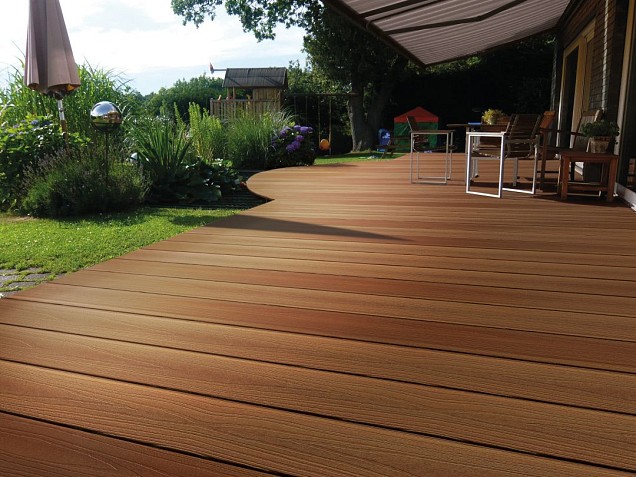WPC 23x138x4000 mm Fiberdeck Premium RHK Teak