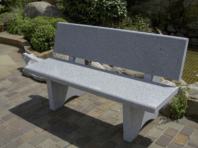 Granieten Bank Basic met Rugleuning