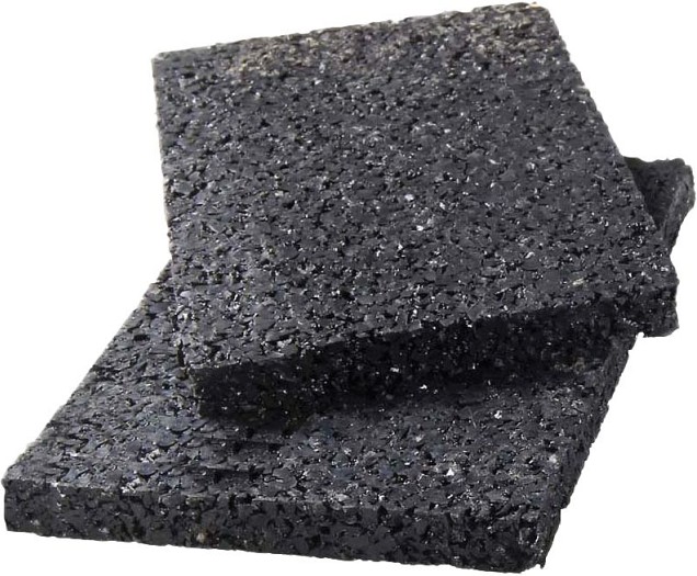 Rubberen onderlegger 90x90mm dikte 8mm 24 stuks per set