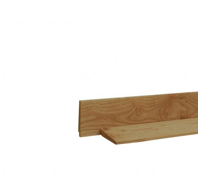 Douglas Zweeds rabat 1,1-2,7x19,5 cm, één zijde geschaafd, één zijde ruw, groen geïmpregneerd