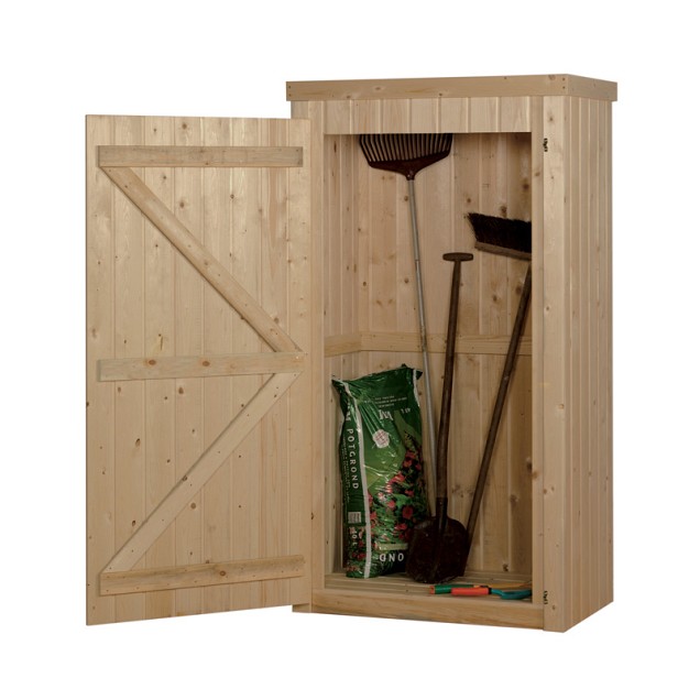 Tuinkast Lelie 190 x 100 x 58 cm (HxBxD), groen geïmpregneerd.