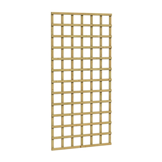 Vuren Trellis de Luxe, 90 x 180 cm, groen geïmpregneerd.