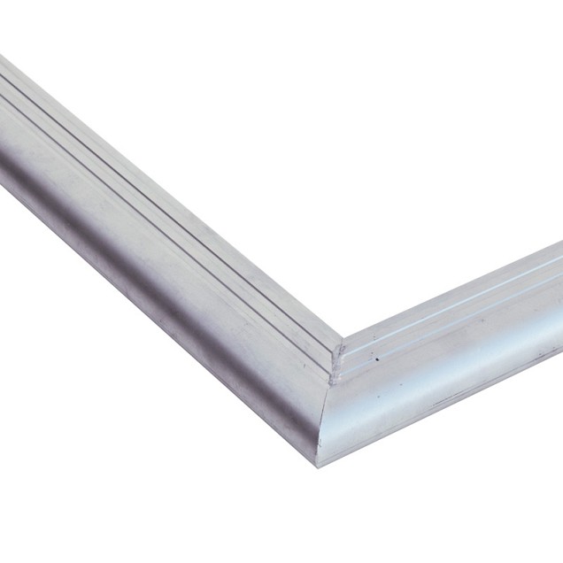 Aluminium daktrimset met ronde kraal t.b.v. plat dak, maximale dakmaat 350 x 350 cm.