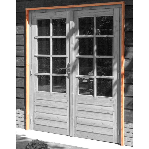 Douglas stelkozijn universeel t.b.v. enkele of dubbele deur, onbehandeld.