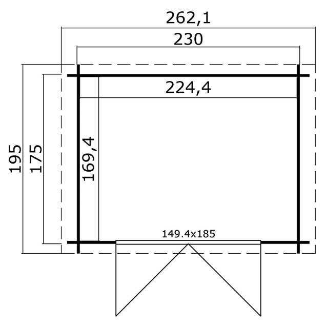 Blokhut Ingo 230x175