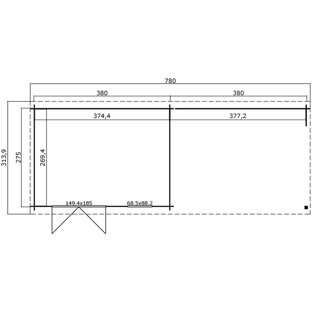 Blokhut Kibo 3 (250x250)