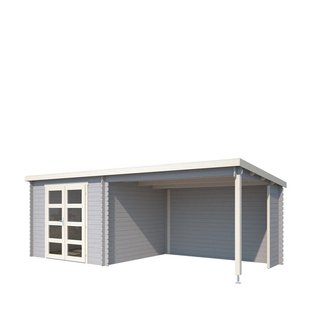 Blokhut Manuel 600x275 Platinum Grey-Wit