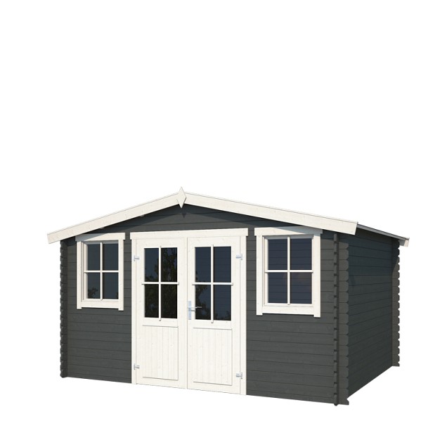 Blokhut Dallas 376x292 Carbon Grey-Wit