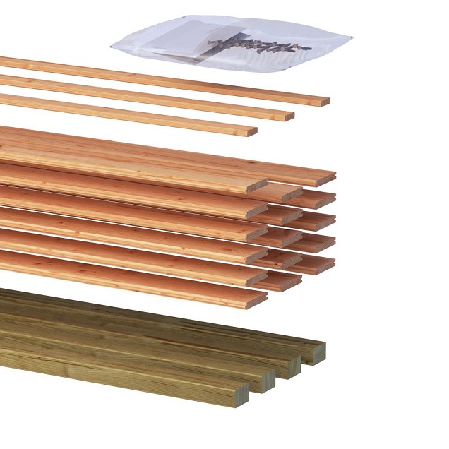 Vloerpakket Tuinhuis 1 x 3 M2 + 1 balk