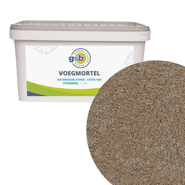 GSB Voegmortel Easy fine Steengrijs 15 kg