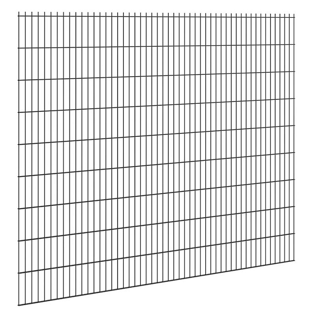 Hillfence metalen scherm, dubbele staafmat, 250x183 cm, zwart