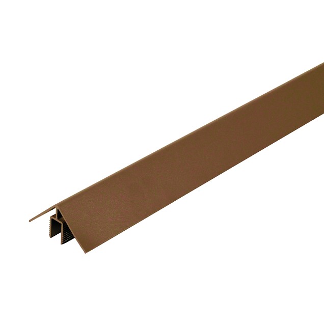 WEO alu Klikprofiel 50x50mm L-300cm Teak RAL8024