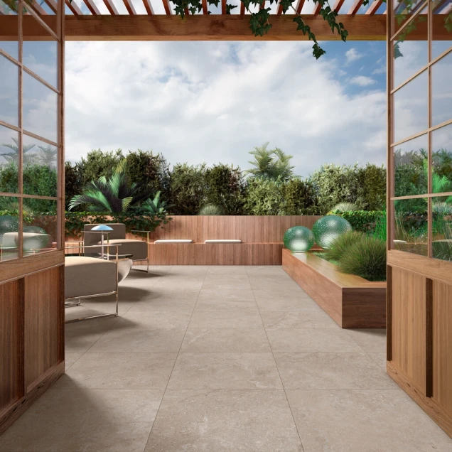 GeoCeramica® 80x80x4 Framework Stone Taupe