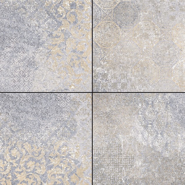 Cerasun Catania Decor Blue 60x60x4 cm