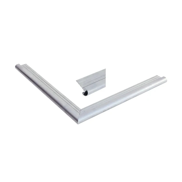 Aluminium daktrimset met ronde kraal t.b.v. plat dak, maximale dakmaat 905 x 450 cm.