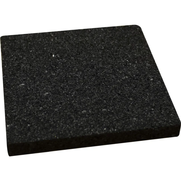 Rubber tegel 10 x 10 x 1 cm t.b.v. terrasmontagesysteem, 10 stuks.