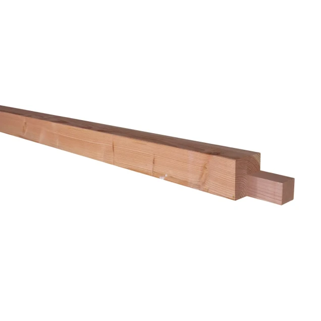 Douglas fijnbezaagde hoekstaander met inkeping t.b.v. zelfbouw 15 x 15 x 240 cm, onbehandeld.