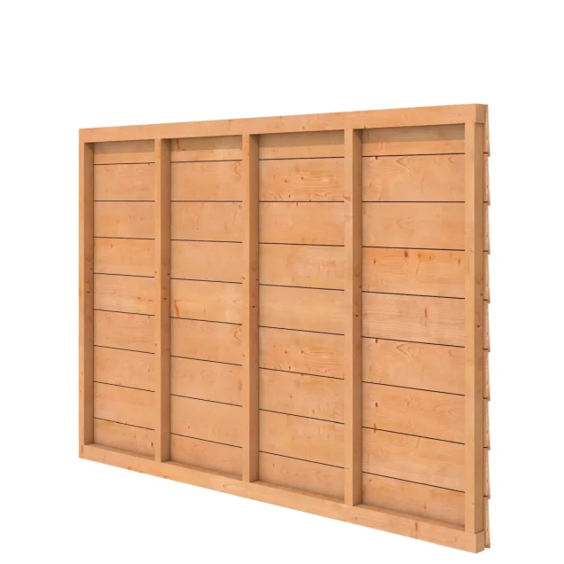 Douglas wandpakket t.b.v. enkelzijdige wand kapschuur Comfort 229x162 cm, onbehandeld.