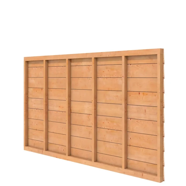 Douglas wandpakket t.b.v. enkelzijdige wand kapschuur Comfort 278,5x162 cm, onbehandeld.