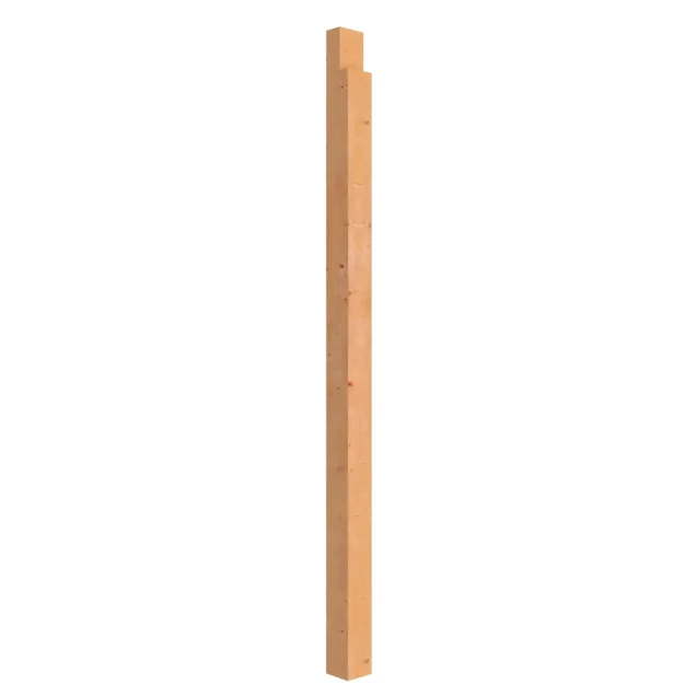Extra staander Buitenverblijf Comfort,  12x12 cm geschaafd, kleurloos geimpregneerd