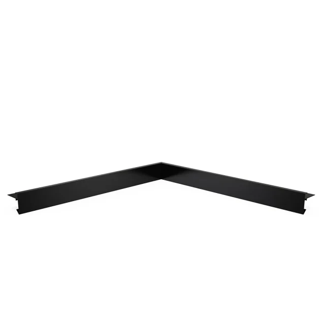 Aluminium binnenhoek daktrim 45x45 mm - 40 cm, zwart RAL 9005