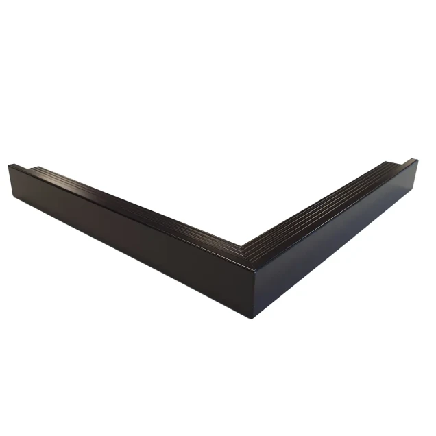 Aluminium buitenhoek daktrim 45x45 mm - 40 cm, zwart RAL 9005
