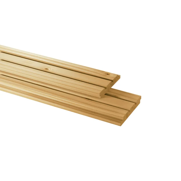 Vuren geschaafd triple profiel 2.2x14x400 cm groen geïmpregneerd
