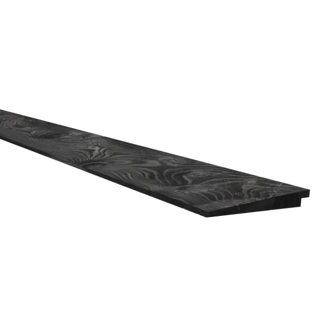 Vuren Zweeds rabat 1 zijde geschaafd. 1 zijde fijnbezaagd. 1.1-2.7x19.5x300 cm zwart gespoten