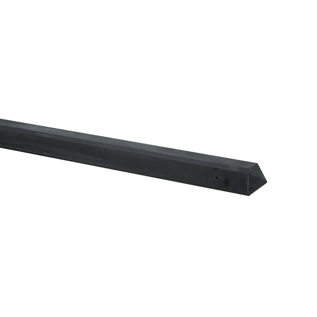 Betonpaal glad met diamantkop 10x10x190 cm, antraciet ongecoat, eindpaal t.b.v. scherm 90 cm hoog.