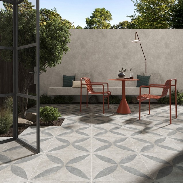 AMBIENTI 600 GREIGE FLOWER 8PZAN RT