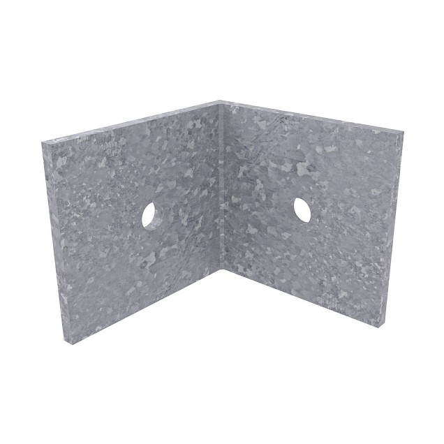 Cobra hoekbeslag 28x35x35 mm voor 30x50mm alu per 20 Stuks in set, incl schroef torx 4x20 (1032)