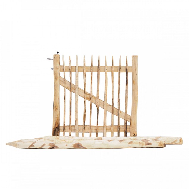 Kastanjehouten poort rustiek 100x100 cm (incl. 2 palen)